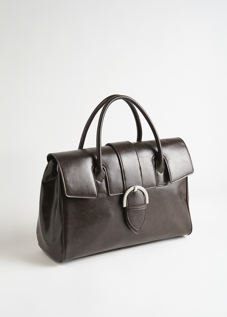 Bauletto Barthel effetto stropicciato MARRONE CAFFE Donna , immagine n. 1