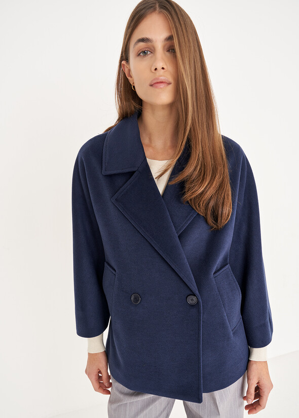 Cleope cloth double-breasted jacket BLU Woman null