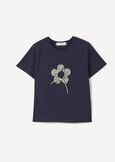 T-shirt Stozy Con Fiore BLU AVIONBEIGE LATTE Donna immagine n. 4