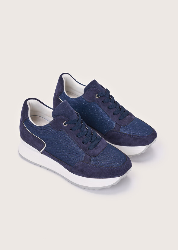 Sherly eco-suede sneakers BIANCOBLUE OLTREMARE  Woman null
