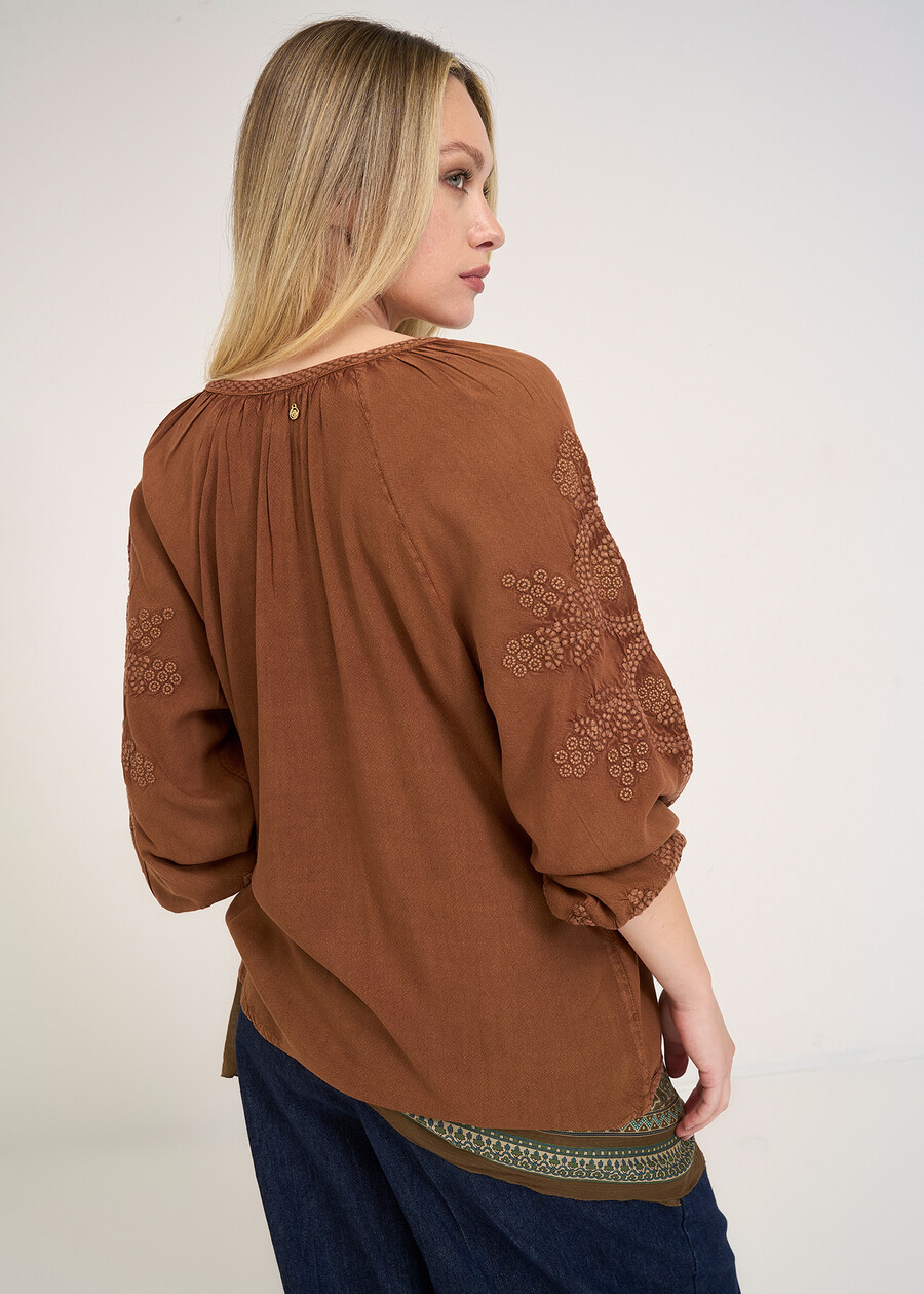 Barby embroidered blouse BIANCOMARRONE Woman , image number 3