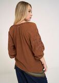 Barby embroidered blouse BIANCOMARRONE Woman image number 3