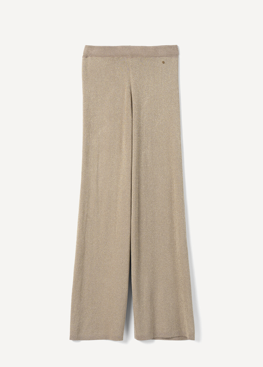 Pantaloni Pony In Maglia Lurex BEIGE SABBIA Donna , immagine n. 7