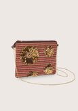 Brooklyn clutch bag with pearls and flowers MARRONE EQUADOR Woman image number 2