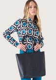Shopping bag Bitta in ecopelle NERO BLACKBLU LAGUNABEIGE CREAMROSSO SYRAH Donna immagine n. 1