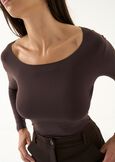 Susanna round-neck t-shirt ROSSO BORDEAUXVERDE GARDENMARRONE Woman image number 3