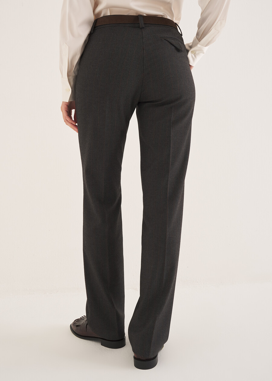 Pantalone Clair-B a righe GRIGIO GREY Donna , immagine n. 4
