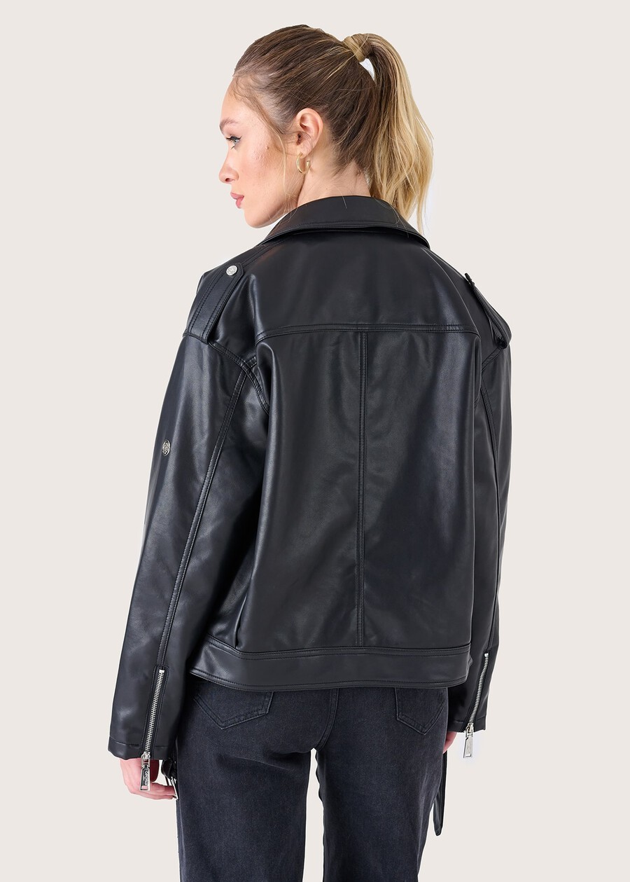 Giubbotto Georgia in ecopelle NERO BLACK Donna , immagine n. 5