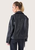 Giubbotto Georgia in ecopelle NERO BLACK Donna immagine n. 5