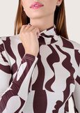 Sampei optical patterned jersey MARRONE EQUADOR Woman image number 2