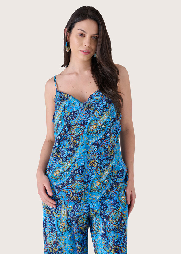 Tropico patterned top BLU FRENCH Woman null