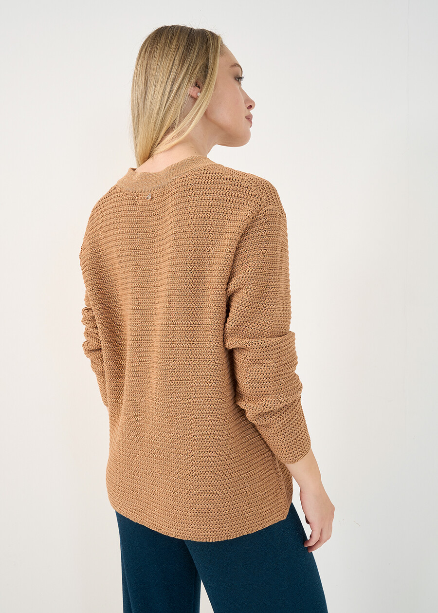 Maglia Margot scollo a V MARRONEBLU Donna , immagine n. 4
