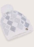 Cenna cap with lurex BIANCO WHITENERO BLACK Woman image number 3