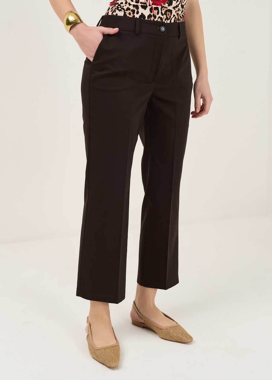 Pantaloni Jacqueline-O in cotone MARRONE Donna , immagine n. 2