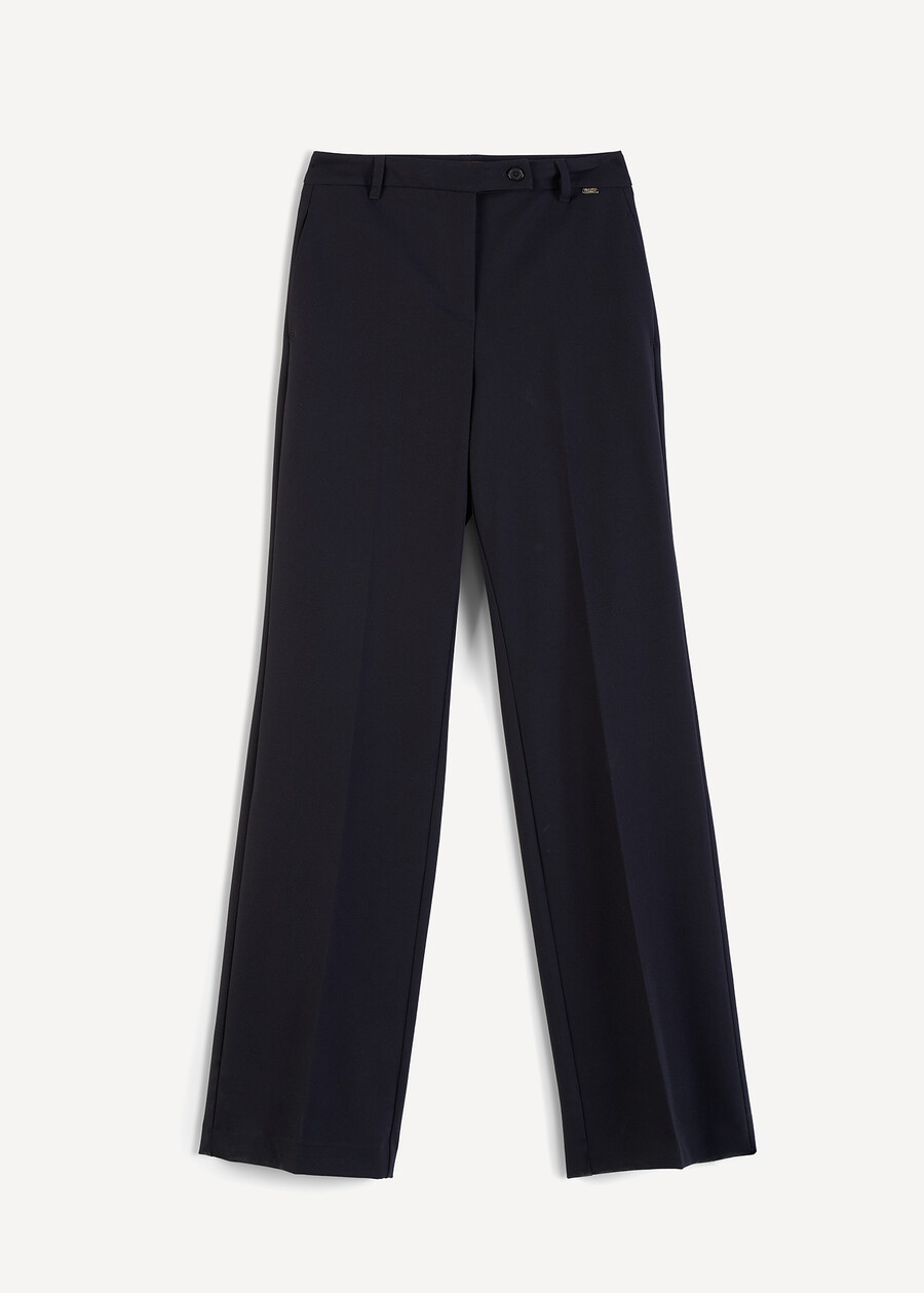 Pantaloni Giorgia ampi bi-stretch NERO BLACKBEIGE GESSOBLU Donna , immagine n. 7