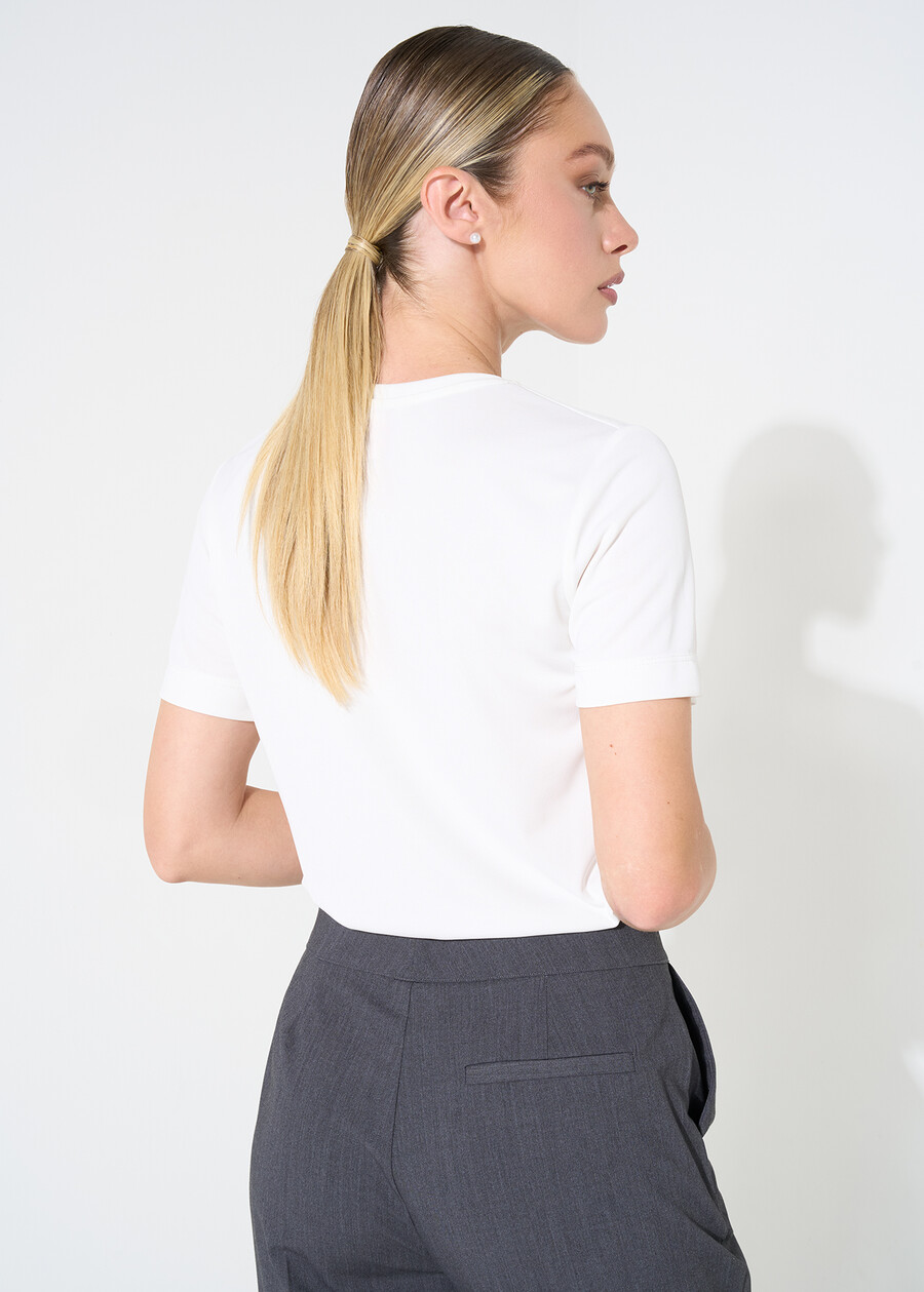 Stella jersey crew-neck T-shirt BIANCONEROBLU Woman , image number 3
