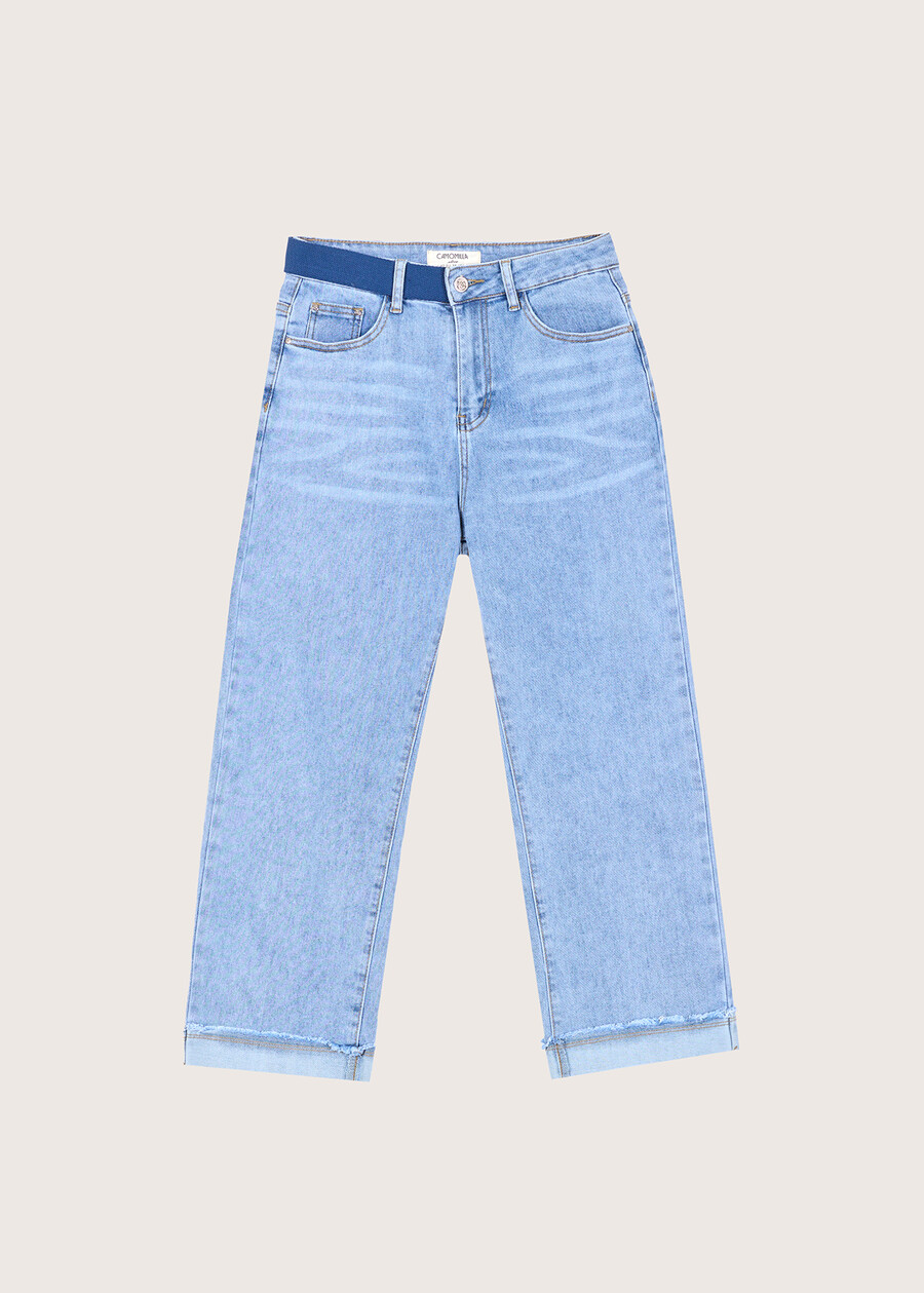 Sara denim cotton trousers DENIM Woman , image number 6