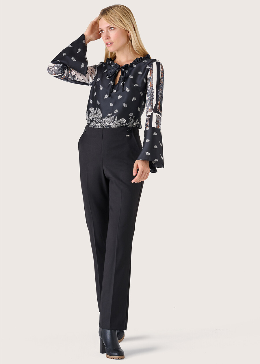 Pantaloni Alice in poliviscosa NERO BLACKGRIGIO DARKGREY Donna , immagine n. 1