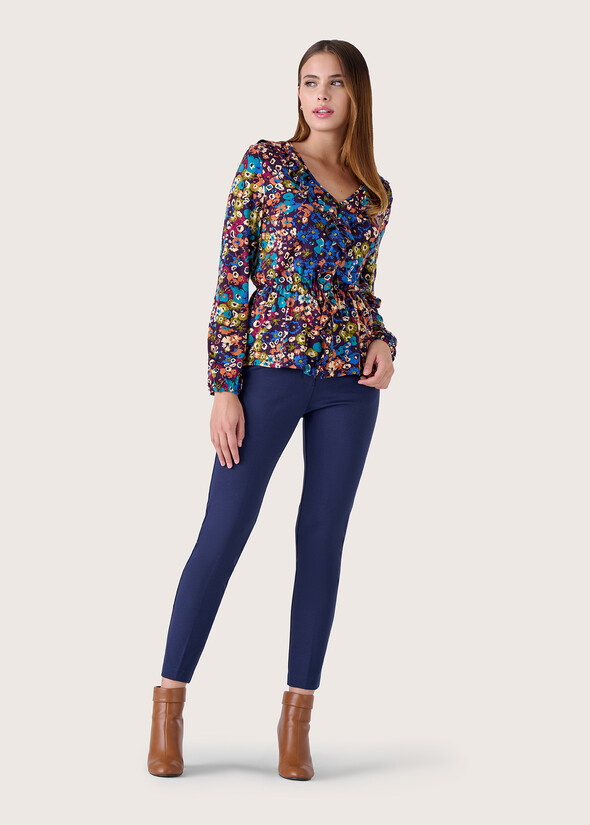 Pantalone Kate in punto Milano NERO BLACKBLUE OLTREMARE  Donna null