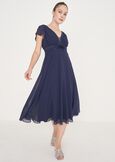 Addison chiffon dress BLUE OLTREMARE  Woman image number 1