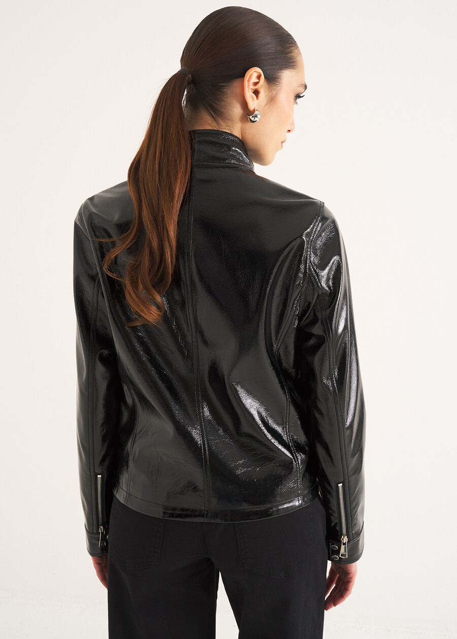 Giubbino Geson in ecopelle NERO BLACK Donna , immagine n. 4