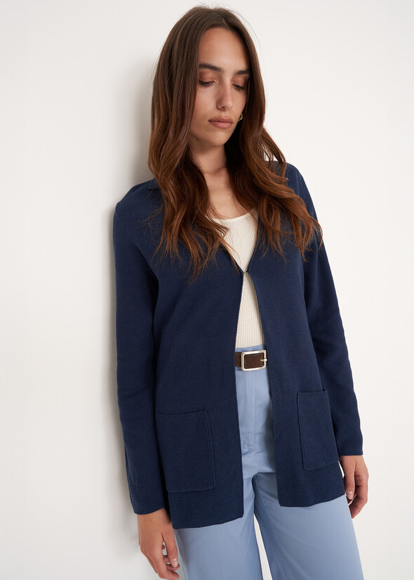 Cardigan Coral Midnight in filo BLU MIDNIGHT Donna null