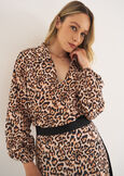 Brigida printed blouse with collar NERO BLACK Woman image number 1