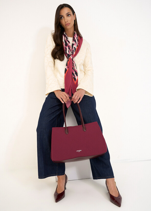 Maxi bauletto Beagle in nylon ROSSO BORDEAUX Donna null