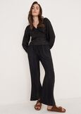 Blusa Baia Wrap Con Ricamo BLU OTTANIONERO BLACK Donna immagine n. 4