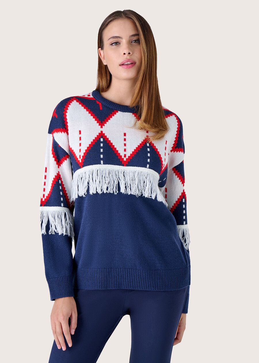 Maglia Marina fantasia natalizia BLU LAGUNA Donna , immagine n. 1
