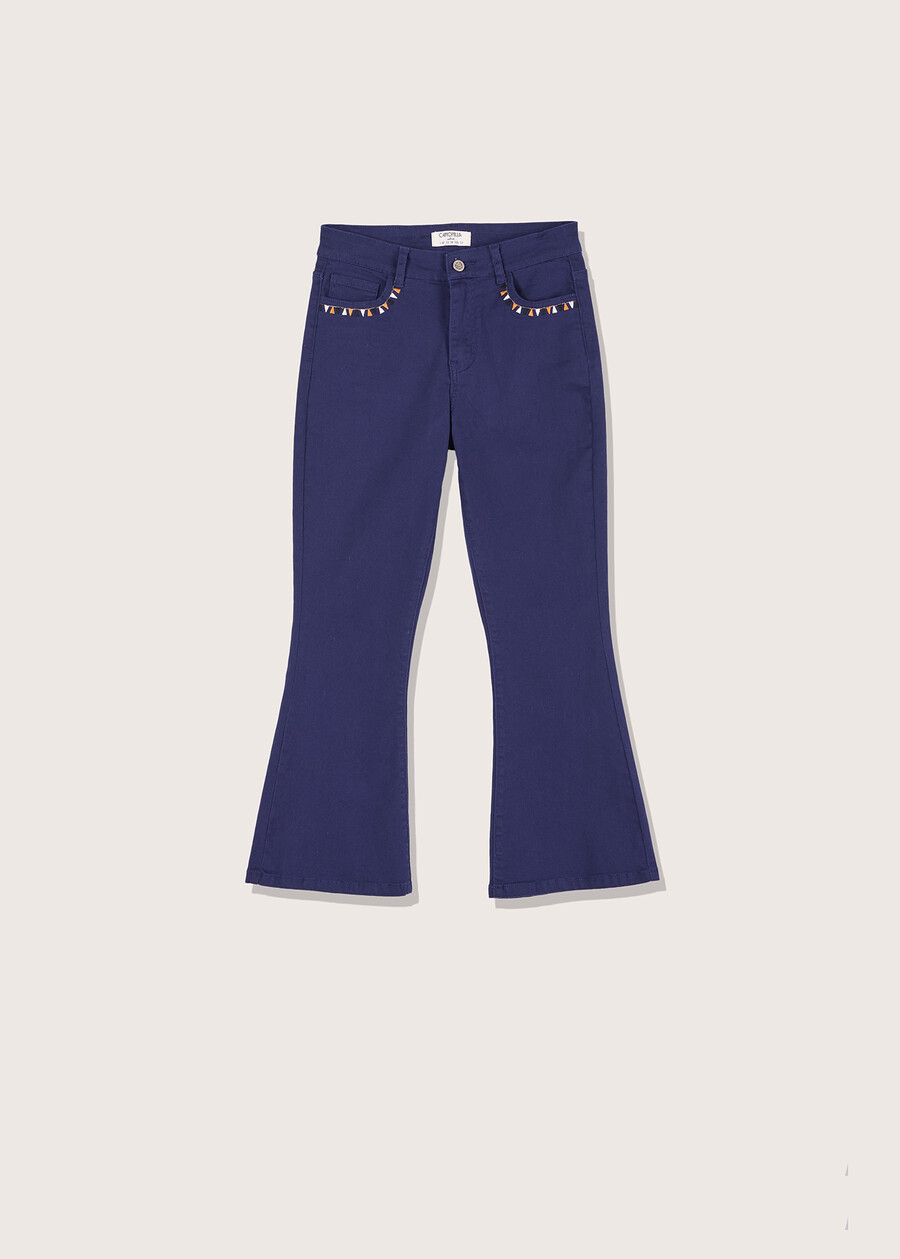 Pantalone a zampa Jacqueliu BLUBEIGE COCONUT Donna , immagine n. 5