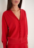 Clarence V-neck cardigan ROSSOBEIGE LATTE Woman image number 2