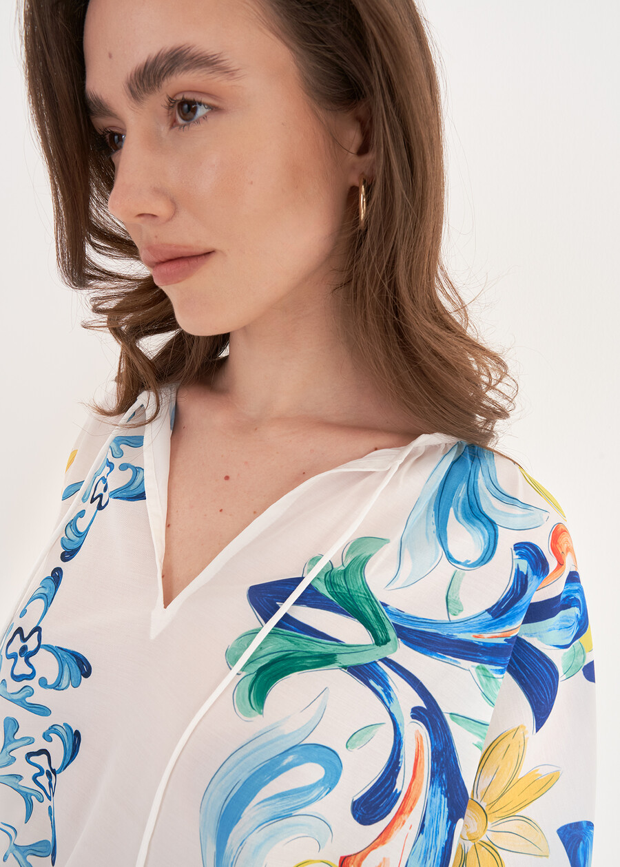 Bany Printed Blouse BIANCO WHITE Woman , image number 2