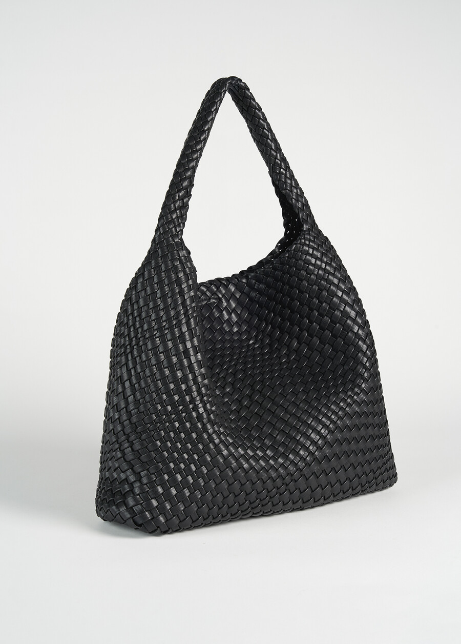 Borsa a sacca Brass in ecopelle BIANCO BURRONERO BLACK Donna , immagine n. 2