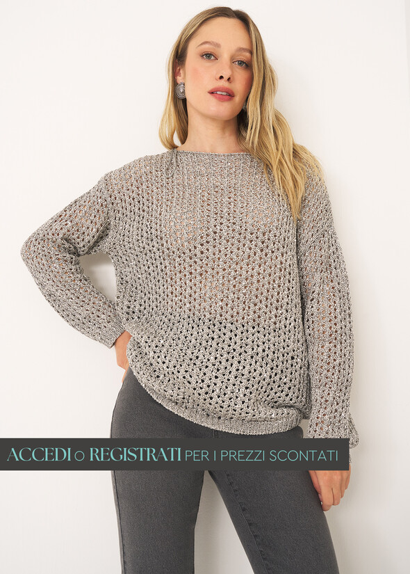 Maglia Marika scollo a barca GRIGIO GREY Donna null