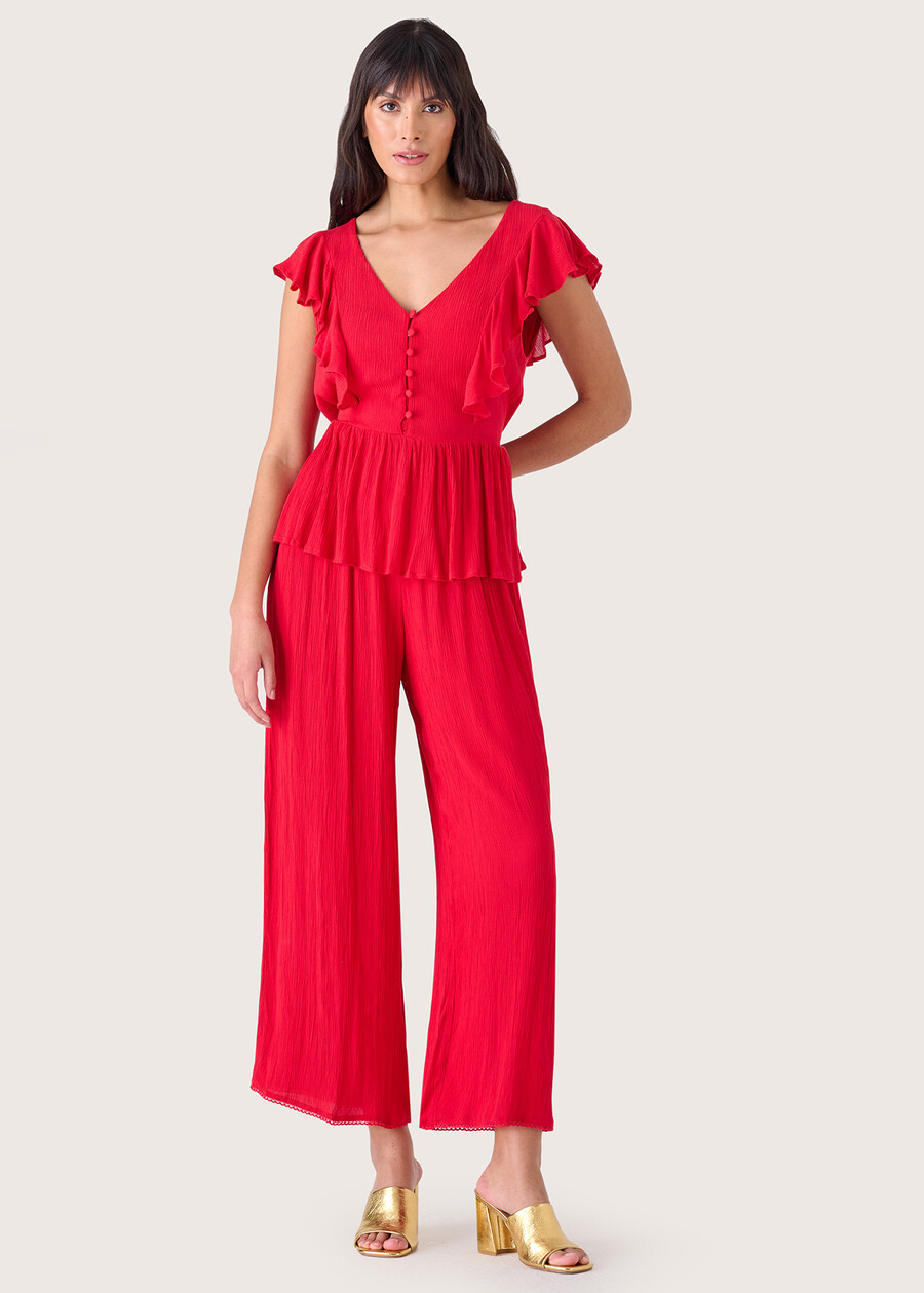 Pessy 100% rayon trousers ROSSO CARPETBLU ABISSO Woman , image number 1
