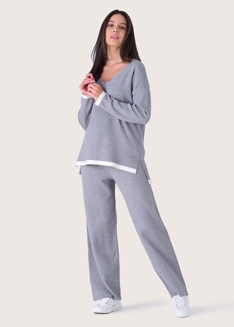 Pantalone Palmyr in maglia GRIGIO MEDIUM GREY Donna , immagine n. 1