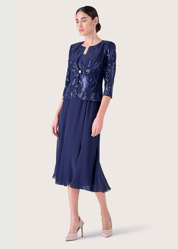 Abito giromanica Carla BLU MARINA Donna null