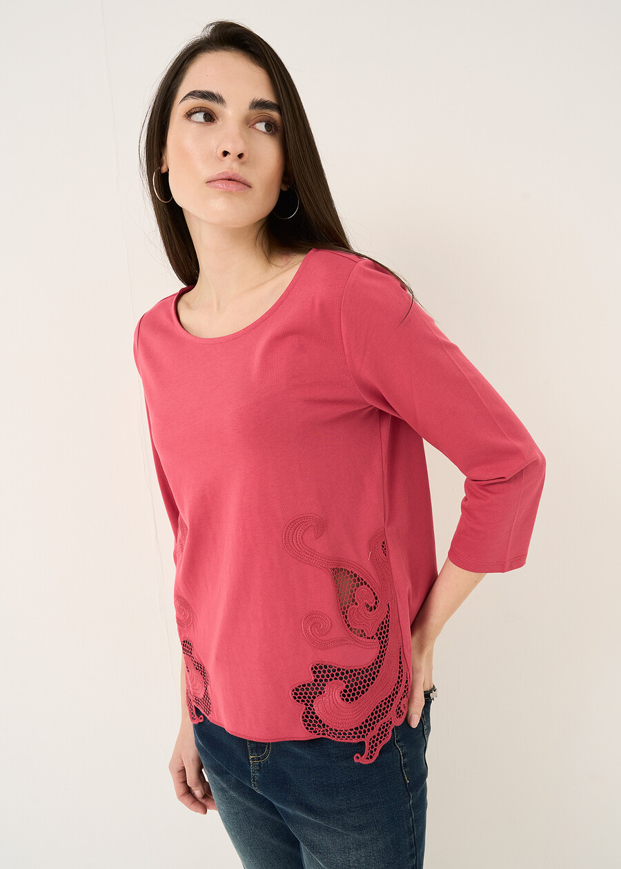 T-shirt Samanta ricami Madonna ROSSO Donna , immagine n. 1