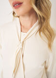 Carla shirt with scarf detail BIANCO BURRO Woman image number 3
