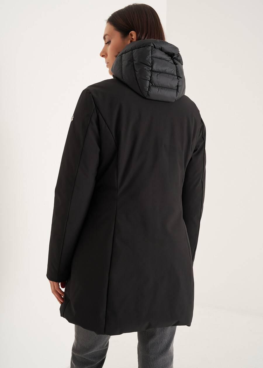 Piumino Percy con cappuccio trapuntato NERO BLACKBLU GRAFITE Donna , immagine n. 5