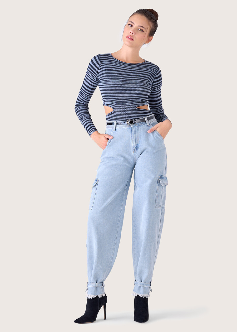 Pantalone Danielle 100% cotone denim DENIM LIGHT DENIM Donna , immagine n. 1
