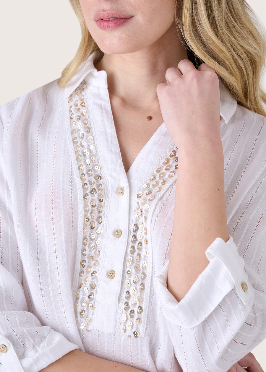 Bloom 100% rayon blouse BIANCO WHITE Woman , image number 2