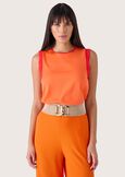 Tobia double fabric top ARANCIO SUNRISE Woman image number 1