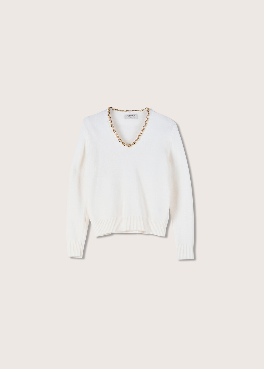 Maglia Malawi con catena BEIGE LATTE Donna , immagine n. 4