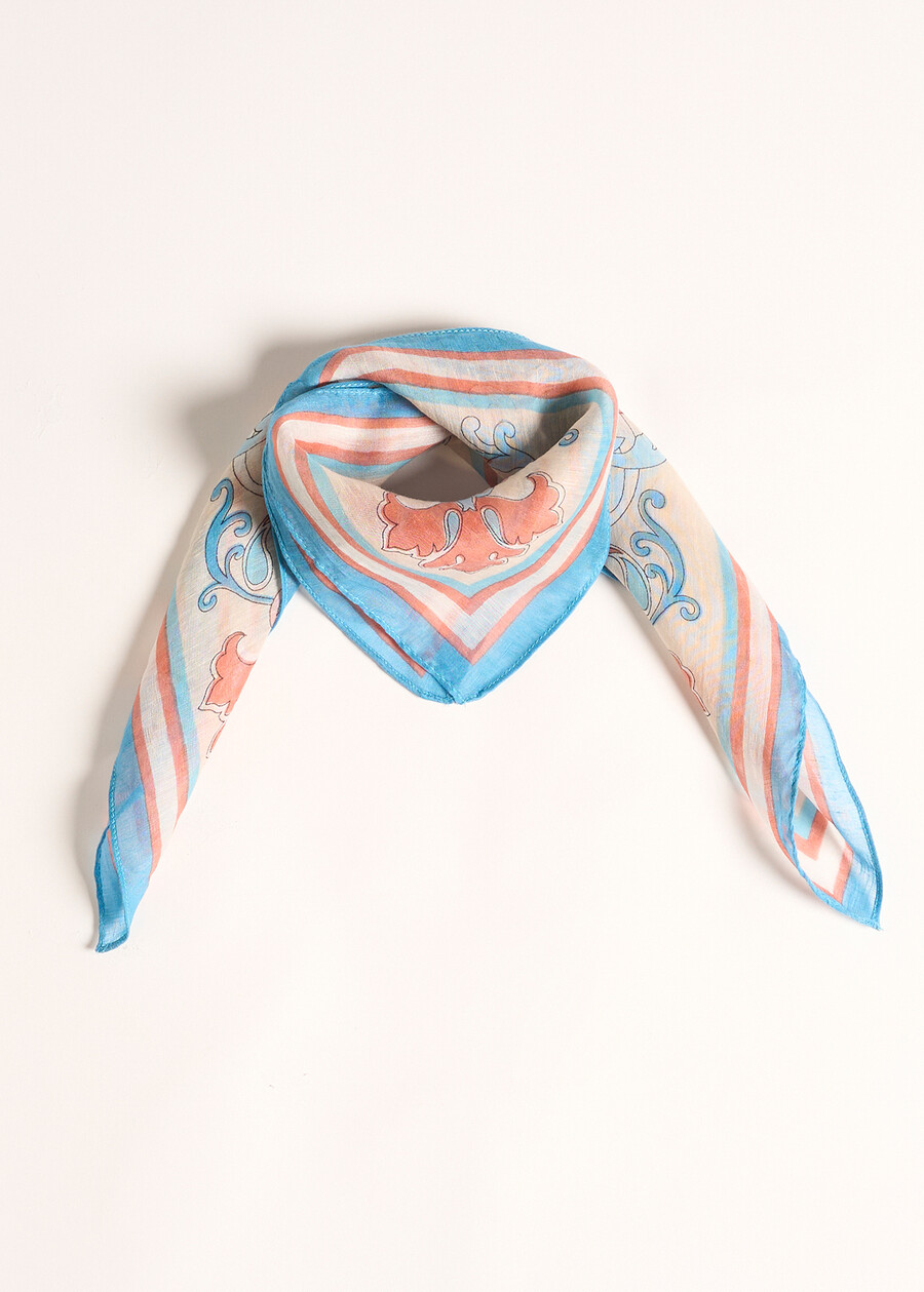Sean silk blend printed scarf

 BLU AVION Woman , image number 2