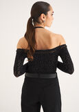 Saul rhinestone T-shirt NERO BLACK Woman image number 3