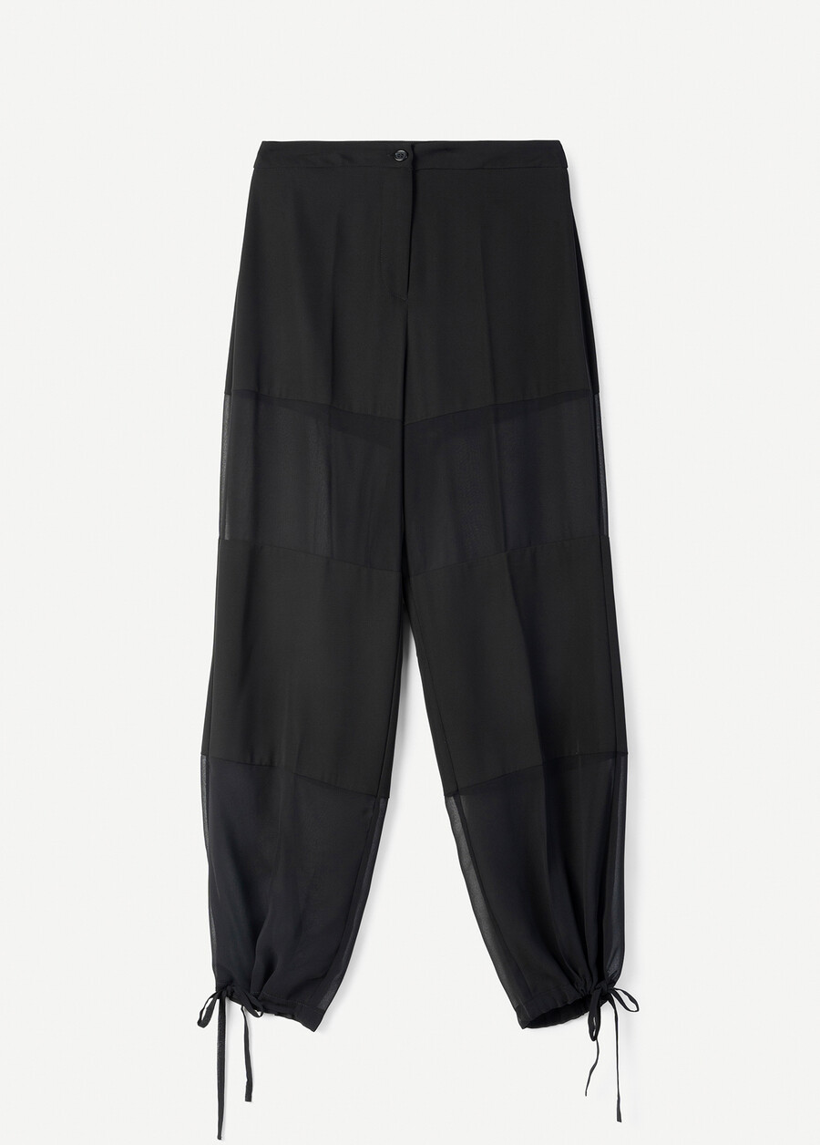 Peleo double-fabric trousers NERO BLACK Woman , image number 4