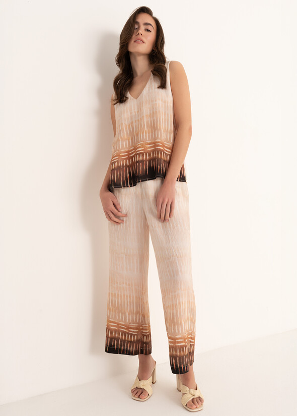 Pantaloni Peter In Viscosa Fantasia BEIGE LIGHT BEIGE Donna null