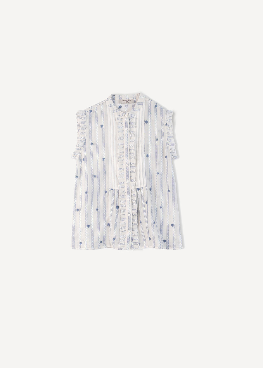 Camicia Cristallo con volant BEIGE LATTE Donna , immagine n. 5